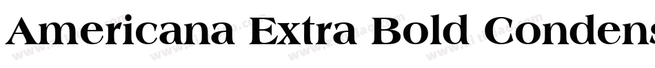 Americana Extra Bold Condensed BT字体转换
